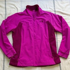 The North Face Women's Magenta Two-Tone Softshell Jacket Size XL
